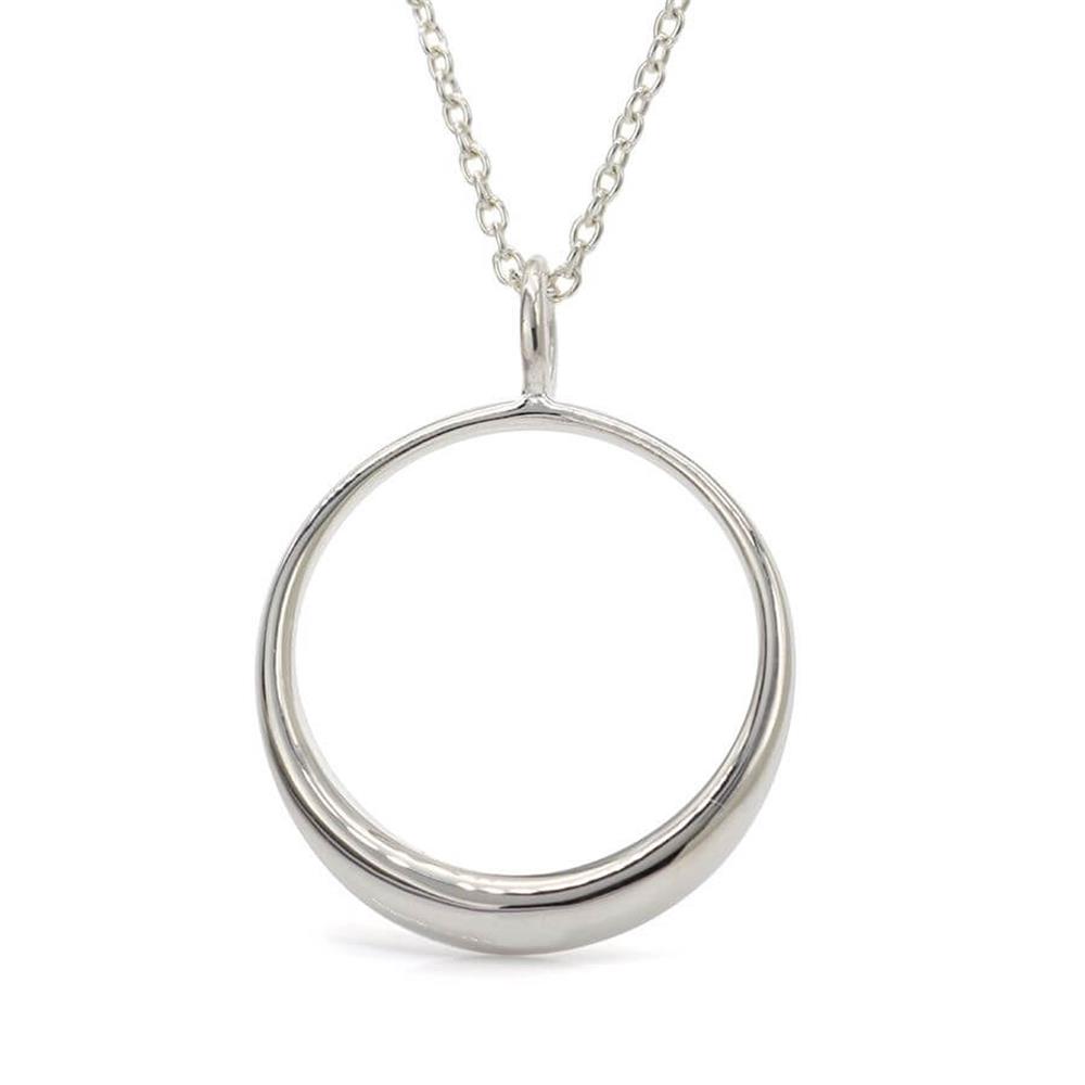 Peace of Mind Sterling Silver Simple Circle Necklace